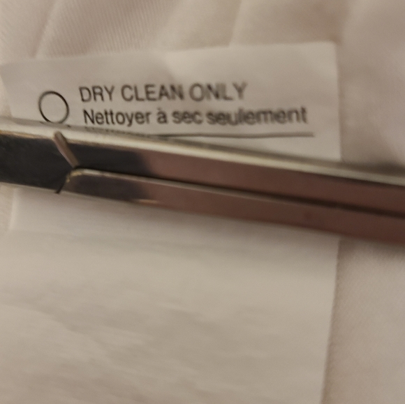 Vince white racerback tank with chambray upper back - Picture 9 of 9